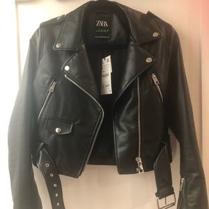 Black Zara Faux Leather NWT